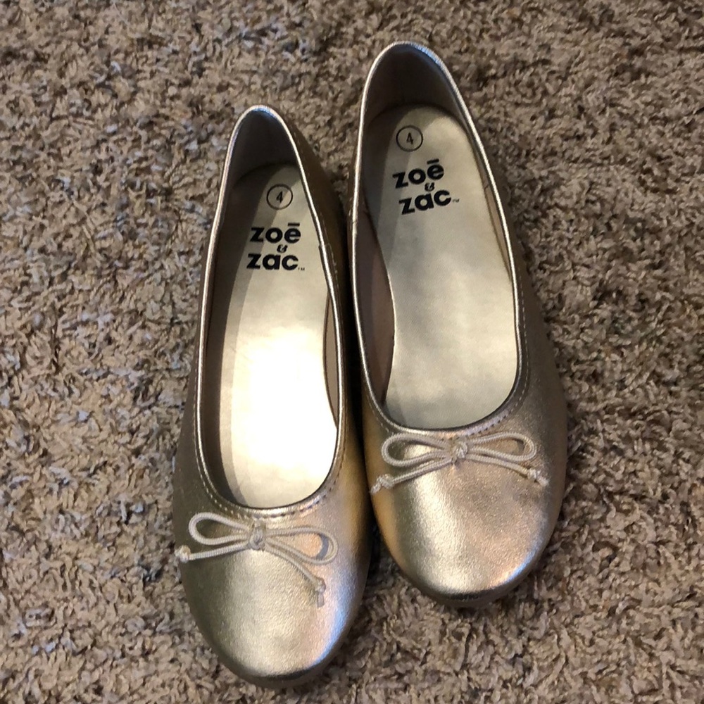 Girls Gold Flats